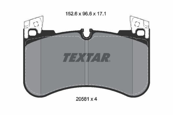 TEXTAR fékbetétkészlet, tárcsafék 2058101