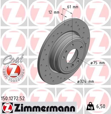 Гальмівний диск, Zimmermann 150.1272.52