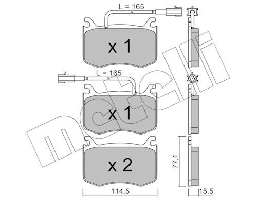 Plaquettes+de+frein+à+disque METELLI 22-1099-0