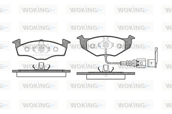 Комплект гальмівних накладок, дискове гальмо, Woking P7093.11