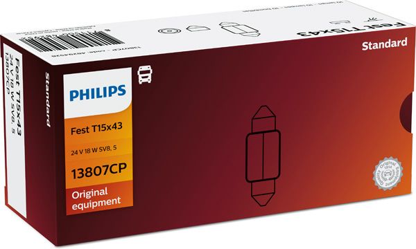 Лампа розжарювання, ліхтар номерного знака, Philips 13807CP