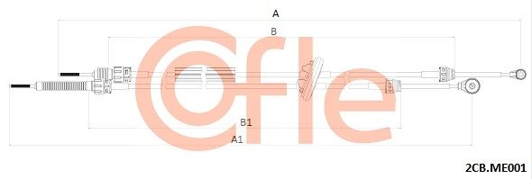 Тросовий привод, коробка передач, Cofle 92.2CB.ME001