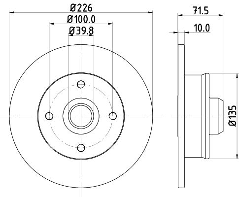 HELLA 8DD 355 101-661 Brake Disc