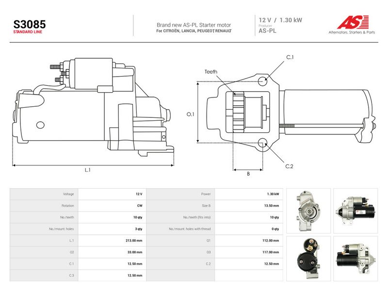 Starter, AS-PL S3085