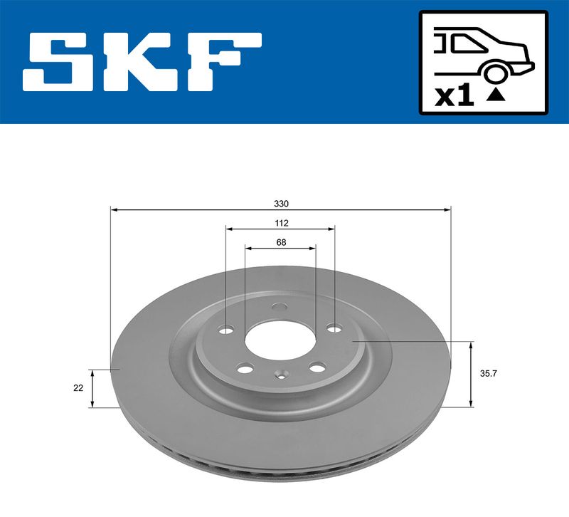 Гальмівний диск, Skf VKBD90243V1