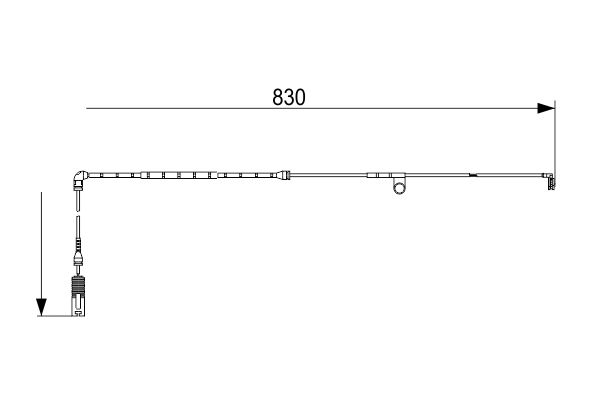 BOSCH 1 987 473 579 Warning Contact, brake pad wear