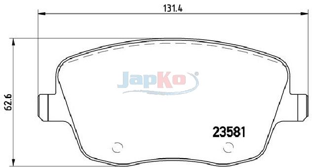 JAPKO 500935 Brake Pad Set, disc brake
