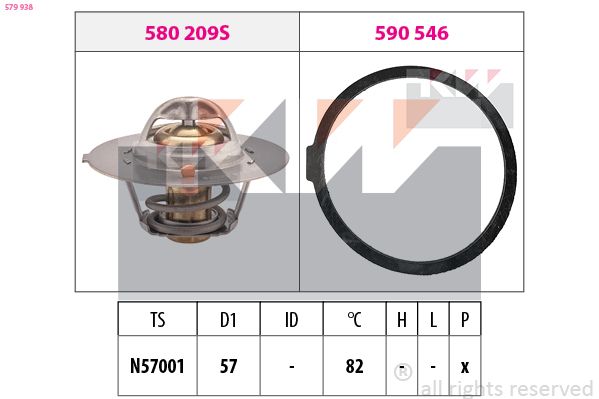 KW termosztát, hűtőfolyadék 579 938