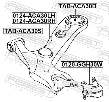 FEBEST 0120-GGH30W Ball Joint