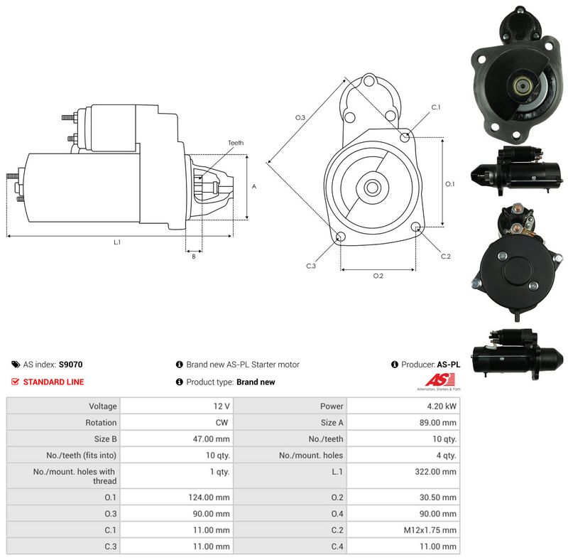 AS-PL S9070 Starter