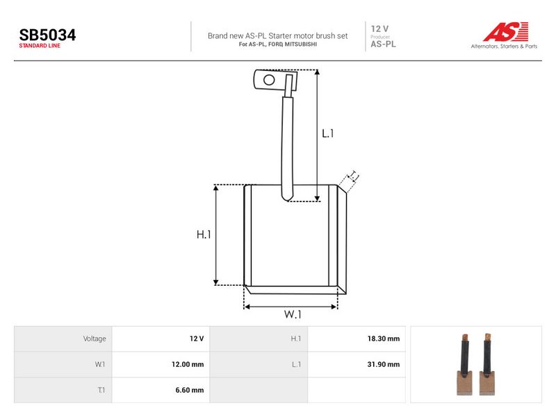Süsinikuhari, starter, AS-PL SB5034