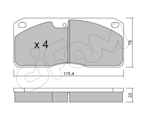 Set placute frana,frana disc 822-270-0 CIFAM