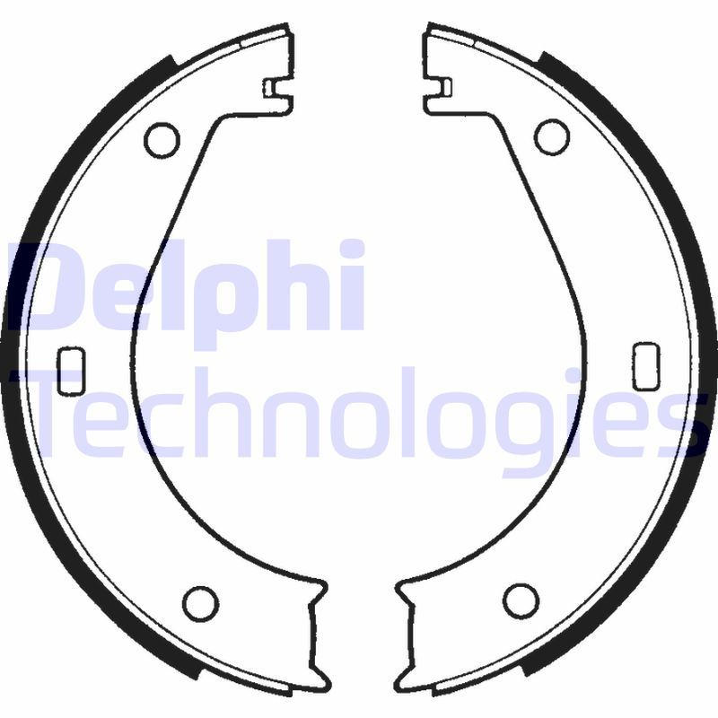 Комплект гальмівних колодок, стоянкове гальмо, Delphi LS1573