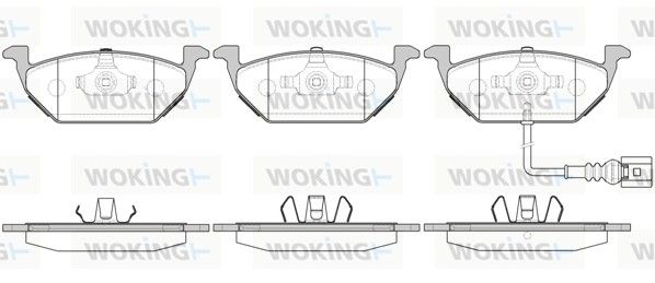 Комплект гальмівних накладок, дискове гальмо, Woking P7333.31