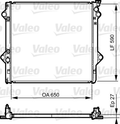 Радіатор, система охолодження двигуна, Valeo 735569