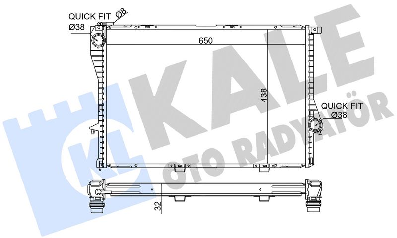 KALE OTO RADYATÖR 348600 - Radiator, engine cooling