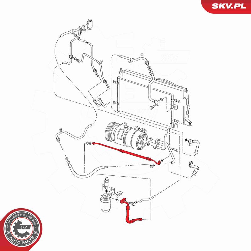 ESEN SKV 43SKV503 High-pressure Line, air conditioning