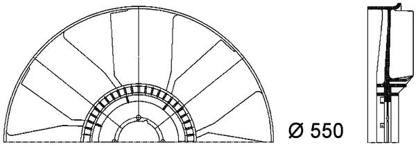 MAHLE CFW 20 000P Fan Wheel, engine cooling