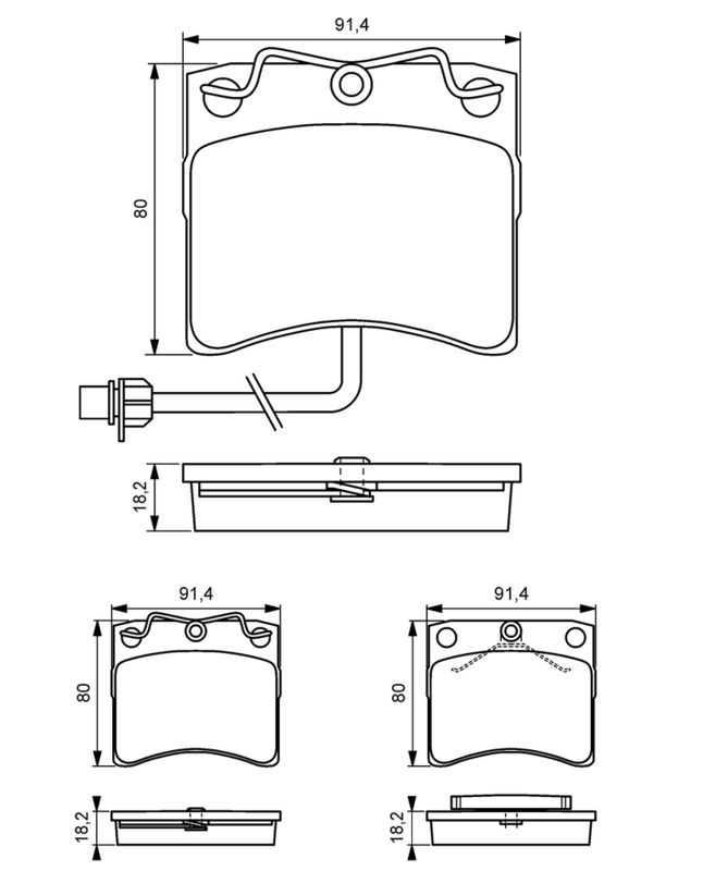 BOSCH 0986494041 Brake Pad Set, disc brake