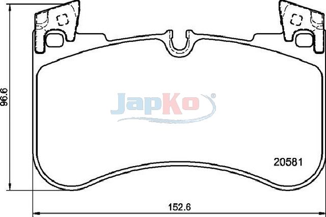 JAPKO 50L15 Brake Pad Set, disc brake