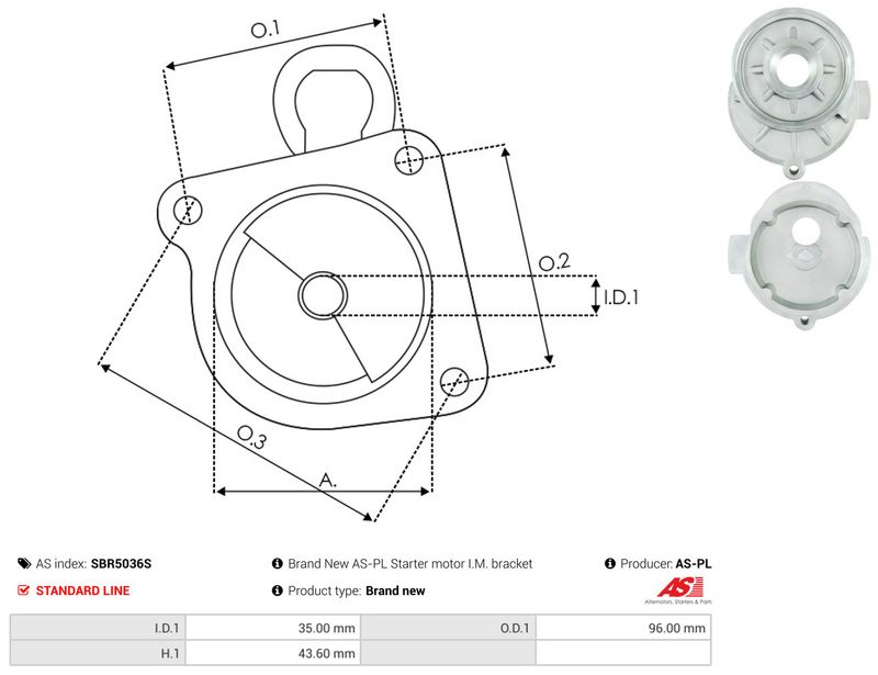 AS-PL SBR5036S Starter Lid, carburettor