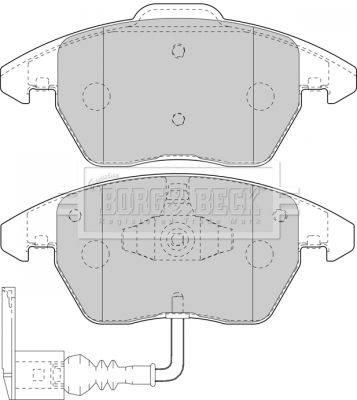 Комплект гальмівних накладок, дискове гальмо, Borg & Beck BBP1876