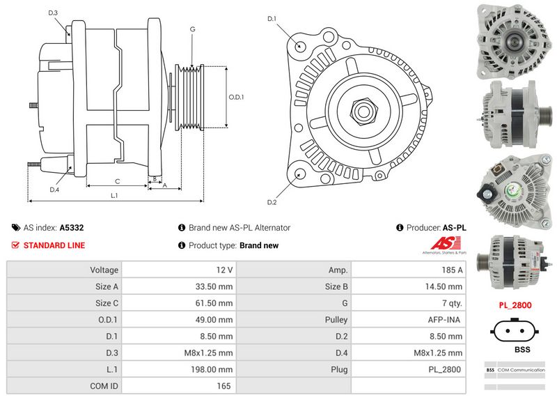 Generaator, AS-PL A5332