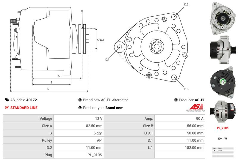 AS-PL A0172 Alternator