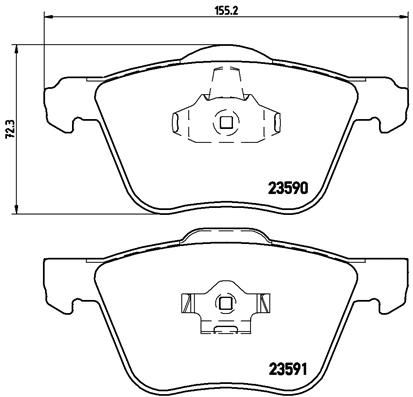 BREMBO fékbetétkészlet, tárcsafék P 86 022