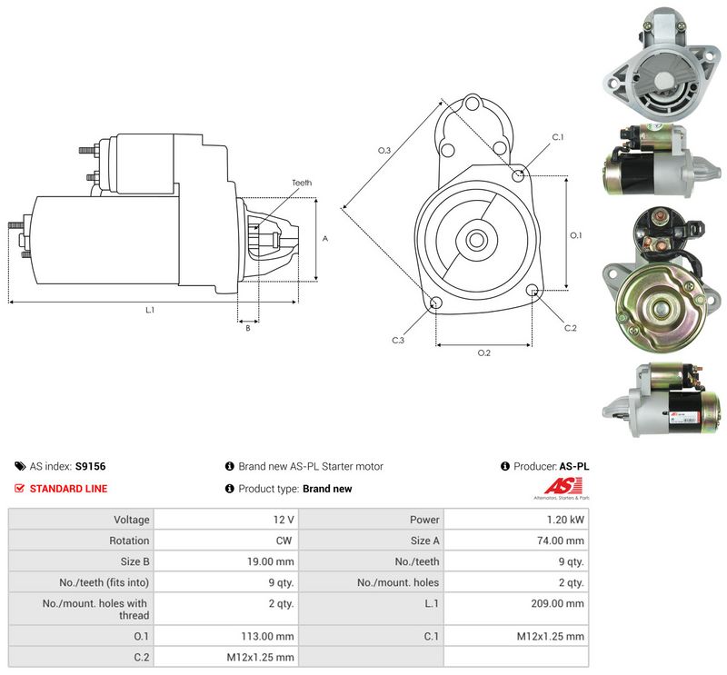 AS-PL S9156 Starter