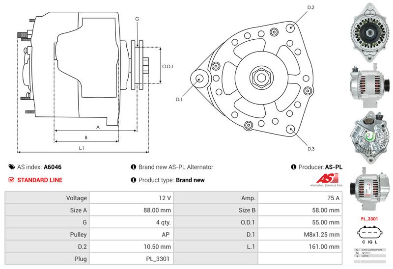 AS-PL A6046 Alternator