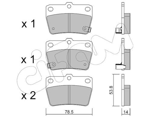 Set placute frana,frana disc 822-431-0 CIFAM