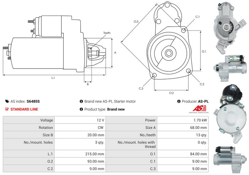 AS-PL S6485S Starter