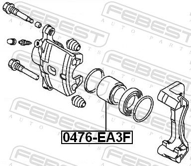 Поршень, гальмівний супорт, Febest 0476-EA3F