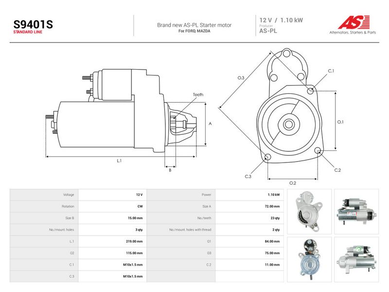 This part match OEM code: F6FU-11131-BC