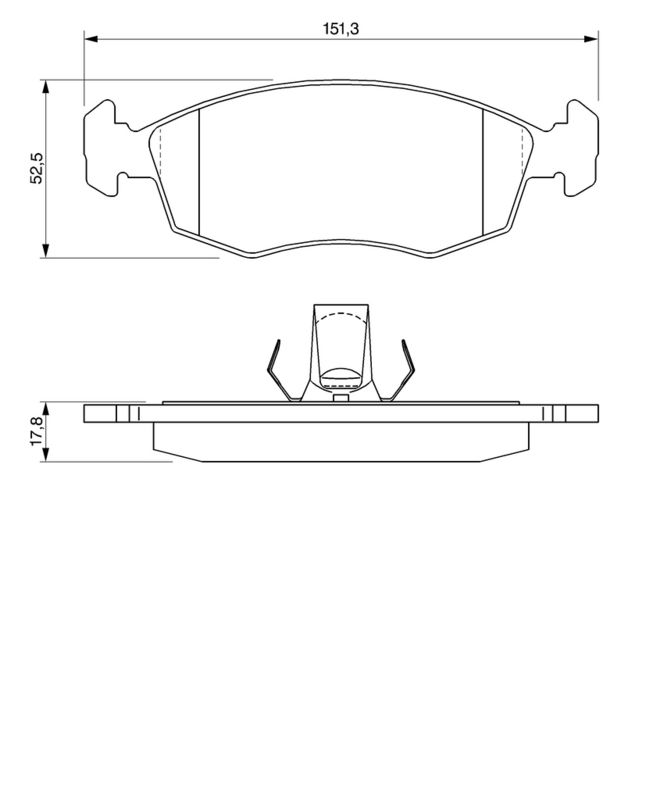 Piduriklotsi komplekt, ketaspidur, BOSCH 0 986 424 554