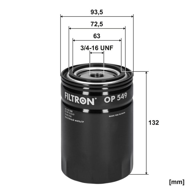 Õlifilter, FILTRON OP 549