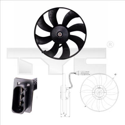 TYC ventilátor, motorhűtés 837-0021