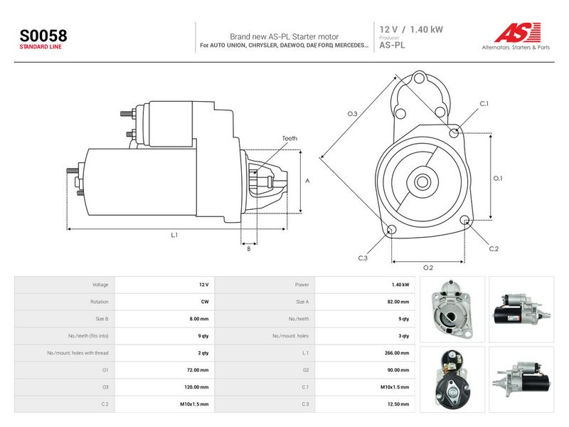 Starter, AS-PL S0058