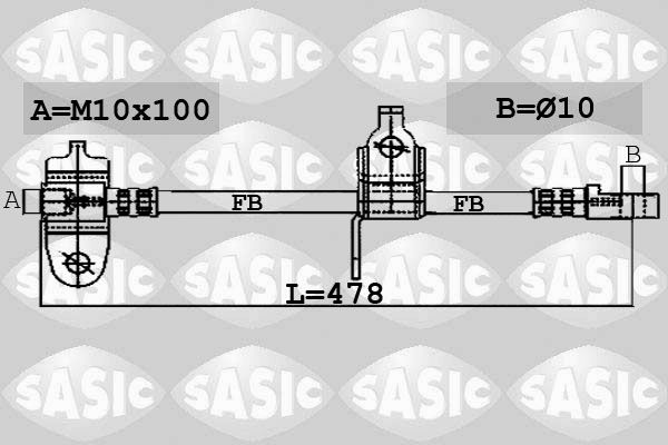 Гальмівний шланг, Sasic 6606032