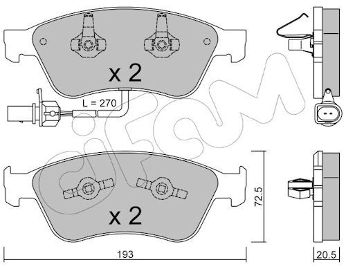Set placute frana,frana disc 822-662-0 CIFAM