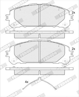 FERODO FDB5464 Brake Pad Set, disc brake
