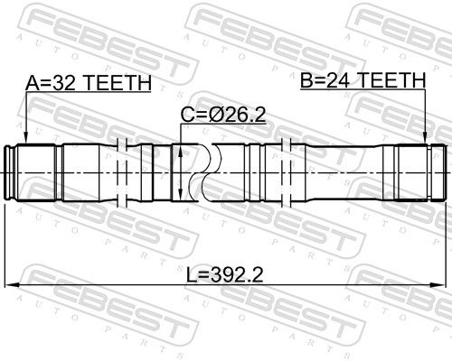 FEBEST 0112-CDT220RH Drive Shaft