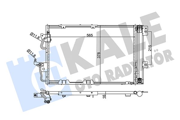 KALE OPEL Радиатор кондиционера Astra H 05-