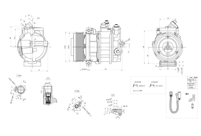 Kompresor, klimatizace 8FK 366 201-081
