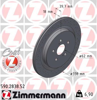 спирачен диск ZIMMERMANN