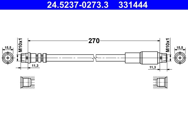 ATE fékcső 24.5237-0273.3