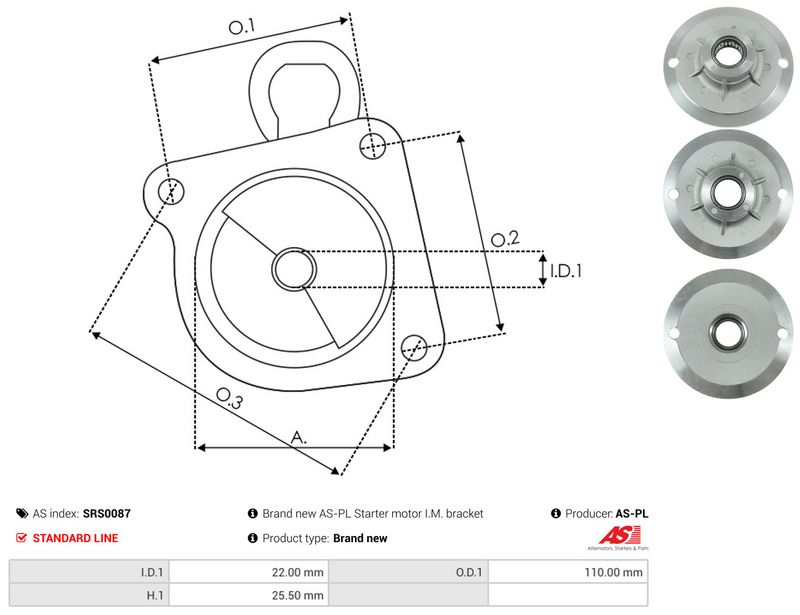 AS-PL SRS0087 Starter Lid, carburettor