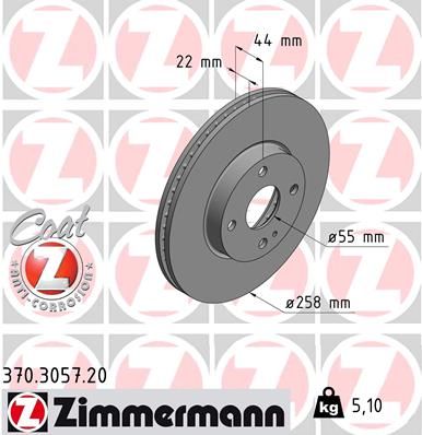 Гальмівний диск, Zimmermann 370.3057.20