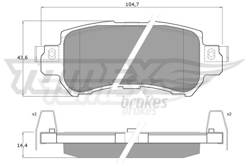 TOMEX Brakes TX 17-26 Комплект гальмівних накладок, дискове гальмо